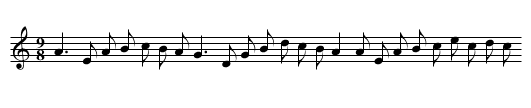 Three Gude Men - staff notation