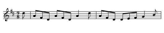 Three Halfpence - staff notation