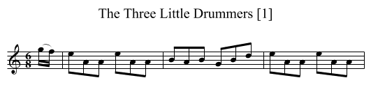 Three Little Drummers [1], The - staff notation
