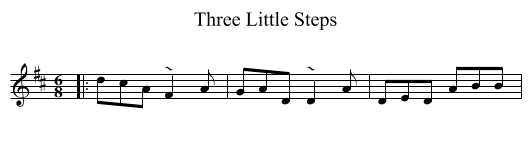 Three Little Steps - staff notation