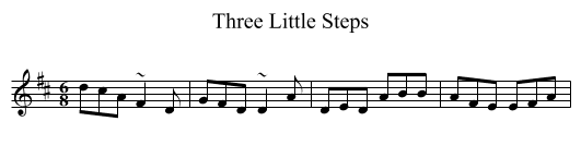 Three Little Steps - staff notation