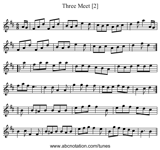 Three Meet [2] - staff notation