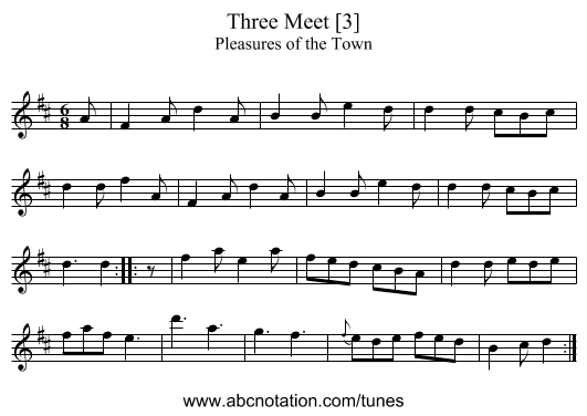 Three Meet [3] - staff notation