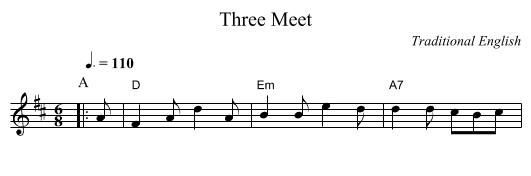 Three Meet - staff notation