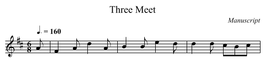 Three Meet - staff notation