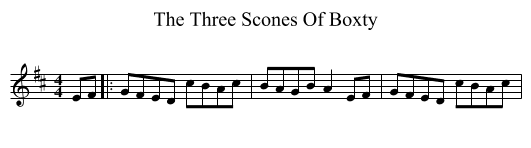 Three Scones Of Boxty, The  - staff notation