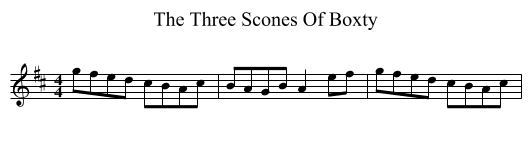 Three Scones Of Boxty, The  - staff notation
