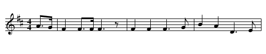Three Score and Ten - staff notation