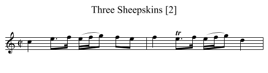 Three Sheepskins [2] - staff notation