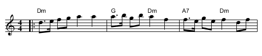 Three-key Shottis - staff notation