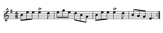 Thro' the Lang Muir. - staff notation