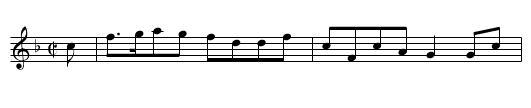Thro' the Wood she ran - staff notation