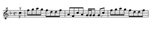 THROUGH THE MUIR SHE RAN - staff notation