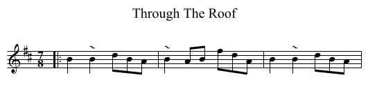 Through The Roof - staff notation