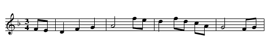Through the wood Laddie - staff notation