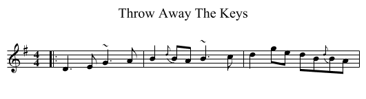 Throw Away The Keys - staff notation