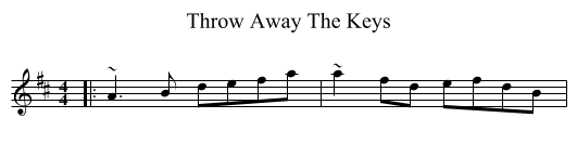 Throw Away The Keys - staff notation