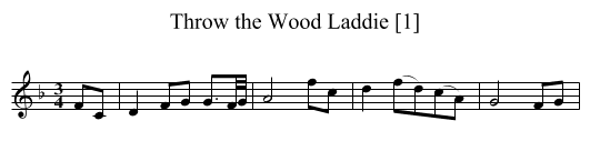 Throw the Wood Laddie [1] - staff notation