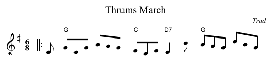 Thrums March - staff notation