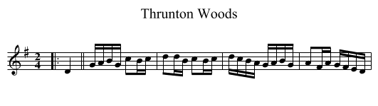 Thrunton Woods - staff notation