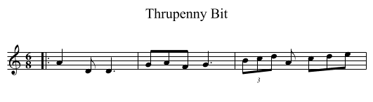 Thrupenny Bit - staff notation