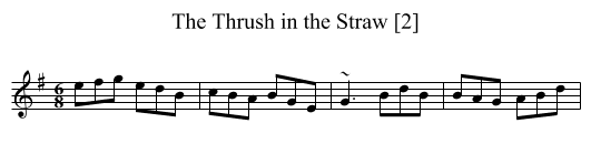 Thrush in the Straw [2], The - staff notation
