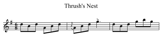Thrush's Nest - staff notation