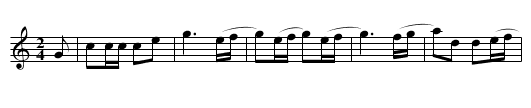 Thueringer V - staff notation