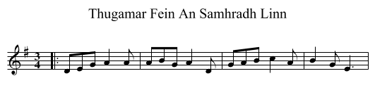 Thugamar Fein An Samhradh Linn - staff notation