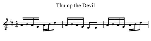 Thump the Devil - staff notation