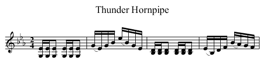 Thunder Hornpipe - staff notation