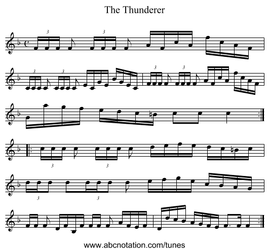 Thunderer, The - staff notation