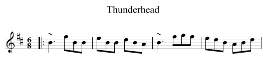 Thunderhead - staff notation