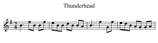 Thunderhead - staff notation