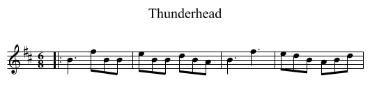 Thunderhead - staff notation