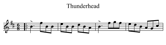 Thunderhead - staff notation