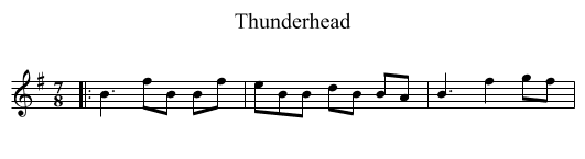 Thunderhead - staff notation