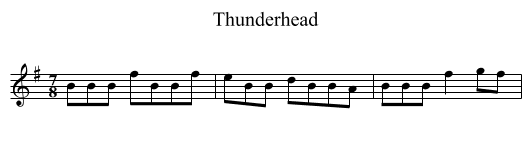Thunderhead - staff notation