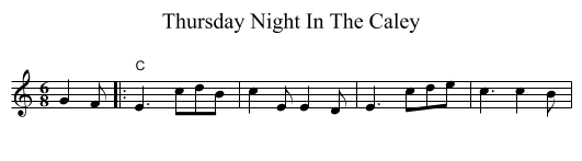 Thursday Night In The Caley - staff notation