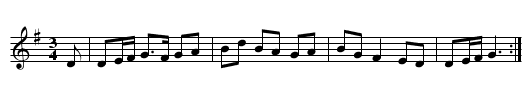 Thus I gain'd my pretty fair maid - staff notation