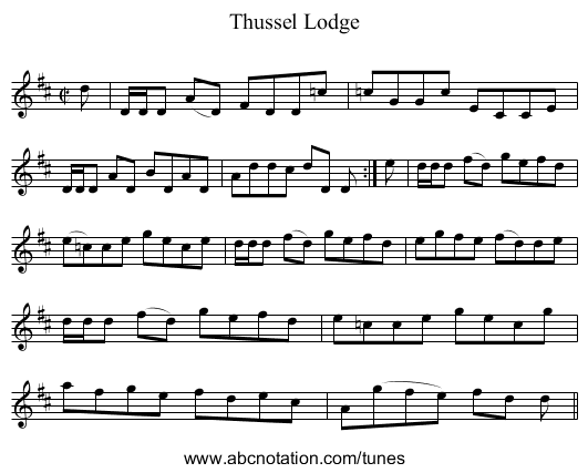 Thussel Lodge - staff notation