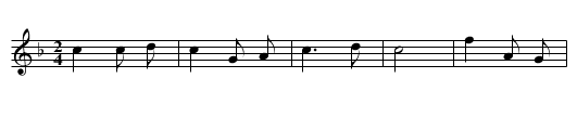 Tiao cai - staff notation