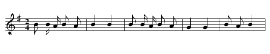Tiao n?x? - staff notation