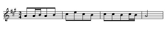 Tiaodan Haozi - staff notation