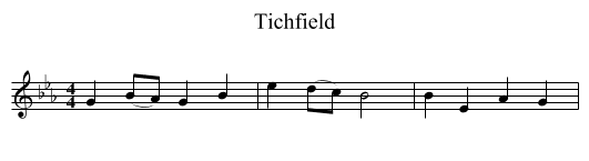 Tichfield - staff notation
