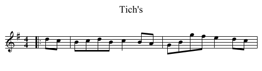 Tich's - staff notation