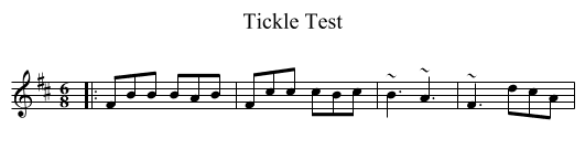 Tickle Test - staff notation