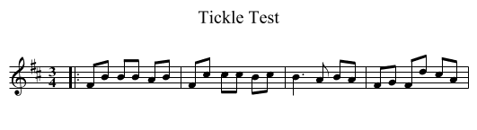 Tickle Test - staff notation