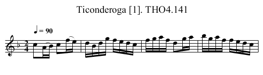 Ticonderoga [1]. THO4.141 - staff notation