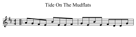 Tide On The Mudflats - staff notation